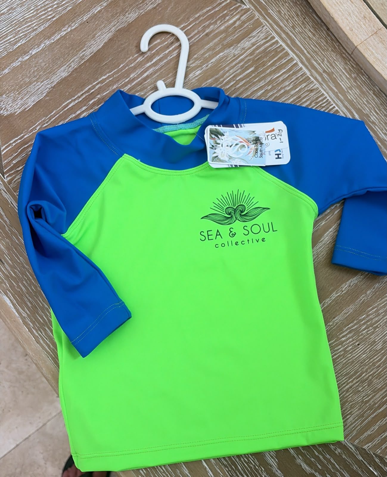 Children's green and blue Sea Soul rash vest